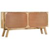 vidaXL Sideboard Brown and Black Solid Mango Wood, Metal Medium