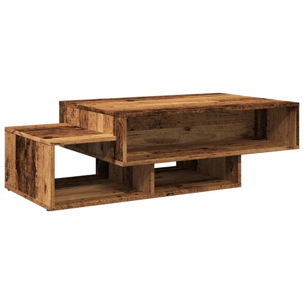 vidaXL Coffee Table Old wood Engineered wood Large Storage