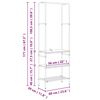 vidaXL Clothes Rack with Shelves Other Old wood 60 x 30 x 171 cm