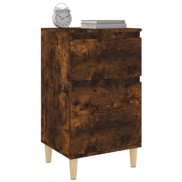vidaXL Bedside Cabinet Set of 2 Smoked Oak