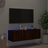vidaXL TV Wall Cabinet Brown Oak Engineered Wood Medium TV Wall Cabinet