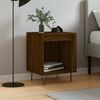 vidaXL Bedside Cabinet Brown Oak Engineered wood, metal Bedside Cabinet