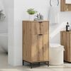 vidaXL Bathroom Cabinet with Door Artisan Oak 15.55 x 14.17 x 34.65 in