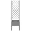 vidaXL Garden Planter Light gray Polypropylene Medium