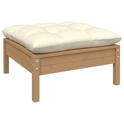 vidaXL 9 Piece Patio Lounge Set with Cushions Solid Pinewood