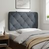 vidaXL Headboard Cushion Dark Grey Velvet (100% polyester), Foam