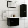 vidaXL Bathroom Furniture Set Black Engineered wood Medium