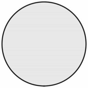vidaXL Wall Mirror Black Glass, PVC Wall Mounting Wall Mirror Circular