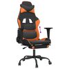 vidaXL Gaming Chair Black and Orange Faux leather, metal, plywood, foam
