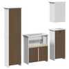 vidaXL Bathroom Furniture Set White Solid pinewood and engineered wood
