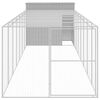 vidaXL Dog House Light grey Galvanized Steel Large Dog House