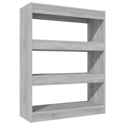 vidaXL Book Cabinet/Room Divider Gray Sonoma 31.5"x11.8"x40.6" Engineered Wood