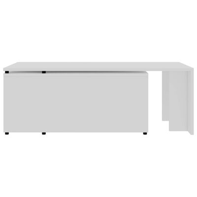 vidaXL Coffee Table White 59.1"x19.7"x13.8" Engineered Wood