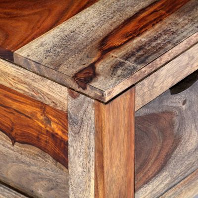 vidaXL Coffee Table Gray 39.4"x19.7"x11.8" Solid Sheesham Wood