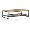 vidaXL Coffee Table Reclaimed color Solid reclaimed wood, iron Medium