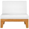vidaXL Garden Lounge Set Cream White Solid Acacia wood, 100% Polyester