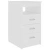 vidaXL Desk White Engineered wood 55.1 in x 19.7 in x 29.9 in Storage
