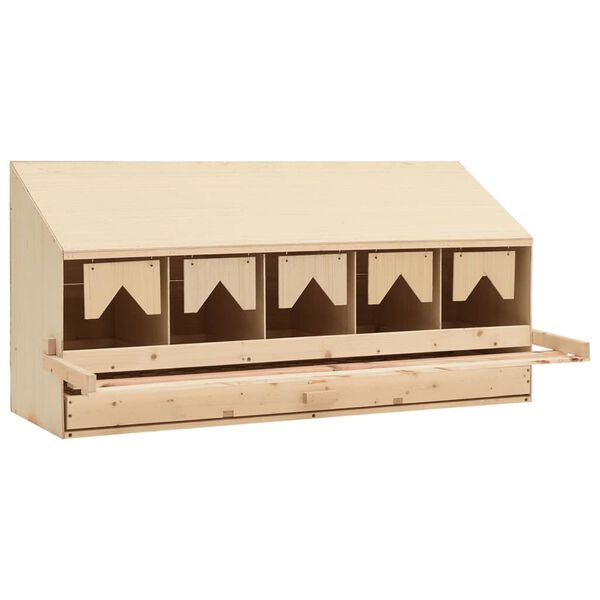 vidaXL Chicken Laying Nest Brown and natural wood Solid Pine Wood, Plywood