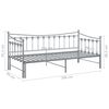 vidaXL Sofa Bed Frame Grey Powder-coated metal