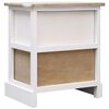 vidaXL Cabinet Set of 2 White and Natural Paulownia Wood Small