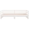 vidaXL Day Bed White Solid Pine Wood Adjustable Size Pull-Out Day Bed