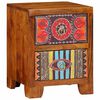 vidaXL Bedside Cabinet Set of 2 honey brown Solid acacia wood Compact