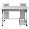 vidaXL Computer Desk White Engineered wood, Powder-coated steel Medium
