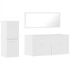 vidaXL Bathroom Furniture Set High Gloss White Engineered wood, Acrylic