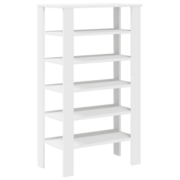 vidaXL Shoe Rack White Engineered wood Slim Shoe Rack Rectangular