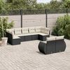vidaXL Garden Sofa Set Black, Cream White