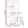 vidaXL Hall Tree Acacia wood finish Solid pine, engineered wood