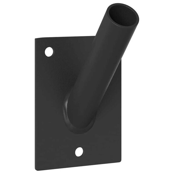 vidaXL Flag Pole Holder Black 10.5 x 7.5 cm Steel