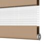 vidaXL Zebra Blind Sand Brown 100% Polyester, Aluminum 39.4 x 78.7 in