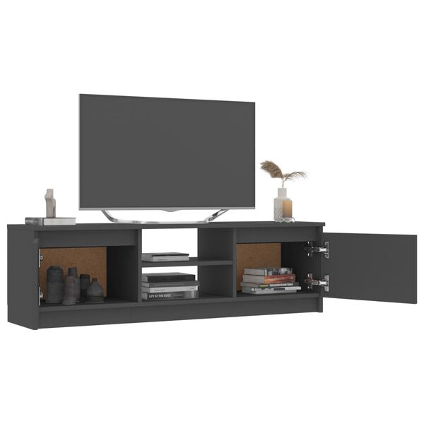 vidaXL TV Cabinet Grey Engineered wood, MDF Medium TV Cabinet