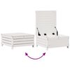 vidaXL 5 Piece Patio Lounge Set with Cushions White Solid Wood Pine