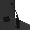 vidaXL Storage Box Black Engineered Wood Standard Storage Trunk Square