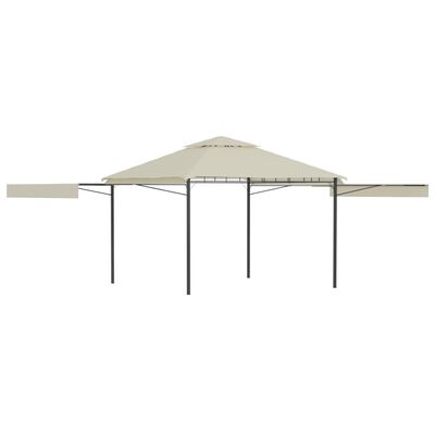 vidaXL Gazebo with Double Extended Roofs 9.8'x9.8'x9' Cream 180 g/m²