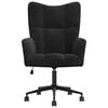 vidaXL Relaxing Chair Black Velvet Height Adjustable