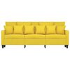 vidaXL 3-seater Sofa Light Yellow 100% Polyester, Metal, Textilene