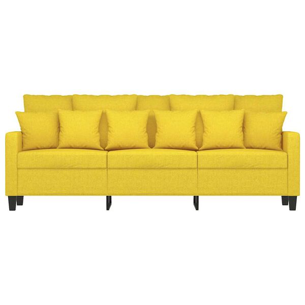 vidaXL 3-seater Sofa Light Yellow 100% Polyester, Metal, Textilene