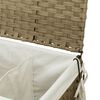 vidaXL Laundry Basket with Wheels 23.6x13.8x23.8" Rattan