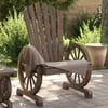 vidaXL Garden Adirondack Chair Burnt Wood Solid Fir Wood Standard