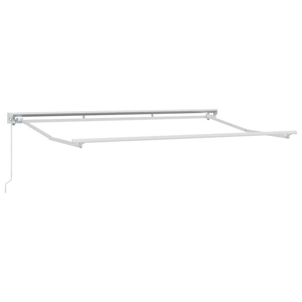 vidaXL Awning Frame White 3.5 x 2 m Powder-coated steel and aluminum