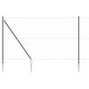 vidaXL Fence with Posts Gray 1.6 x 50 m PVC-coated steel
