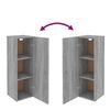 vidaXL TV Cabinet Set of 2 Grey Sonoma Engineered Wood Medium