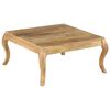 vidaXL Coffee Table Whitewashed Mango Solid Mango Wood Medium Simplistic