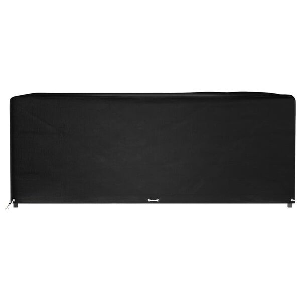vidaXL Garden Furniture Cover Black Polyethylene, Aluminum