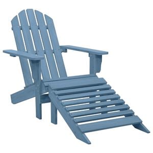 vidaXL Garden Chair Blue Solid Fir Wood Standard Detachable