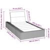 vidaXL Sunbed with Floating Cushion Light Grey Poly Rattan