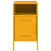 vidaXL Bedside Cabinet Mustard Yellow Cold-Rolled Steel Medium